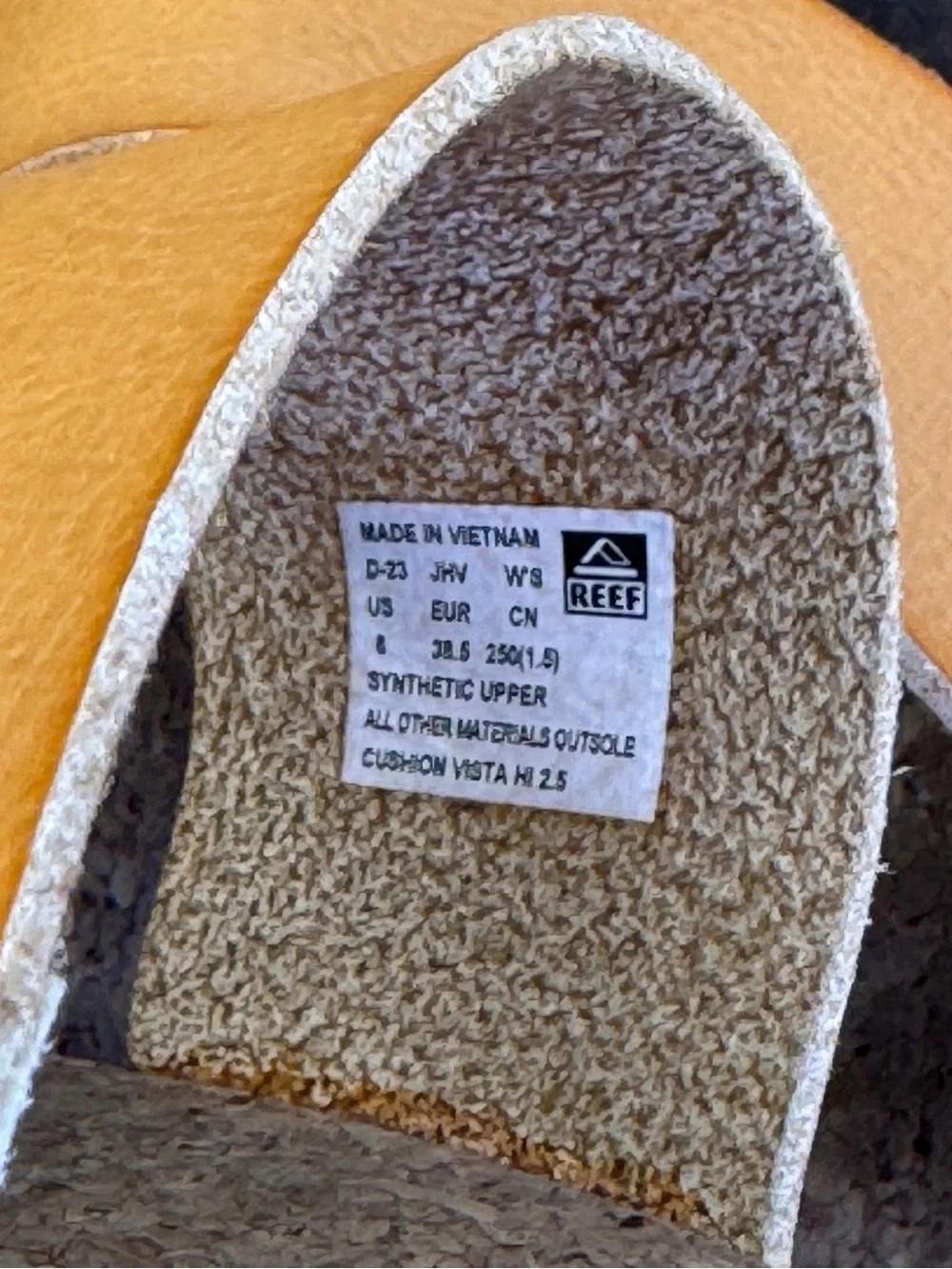 Reef Cushion Vista Higher Platform Slide Sandal Natural Tan 8